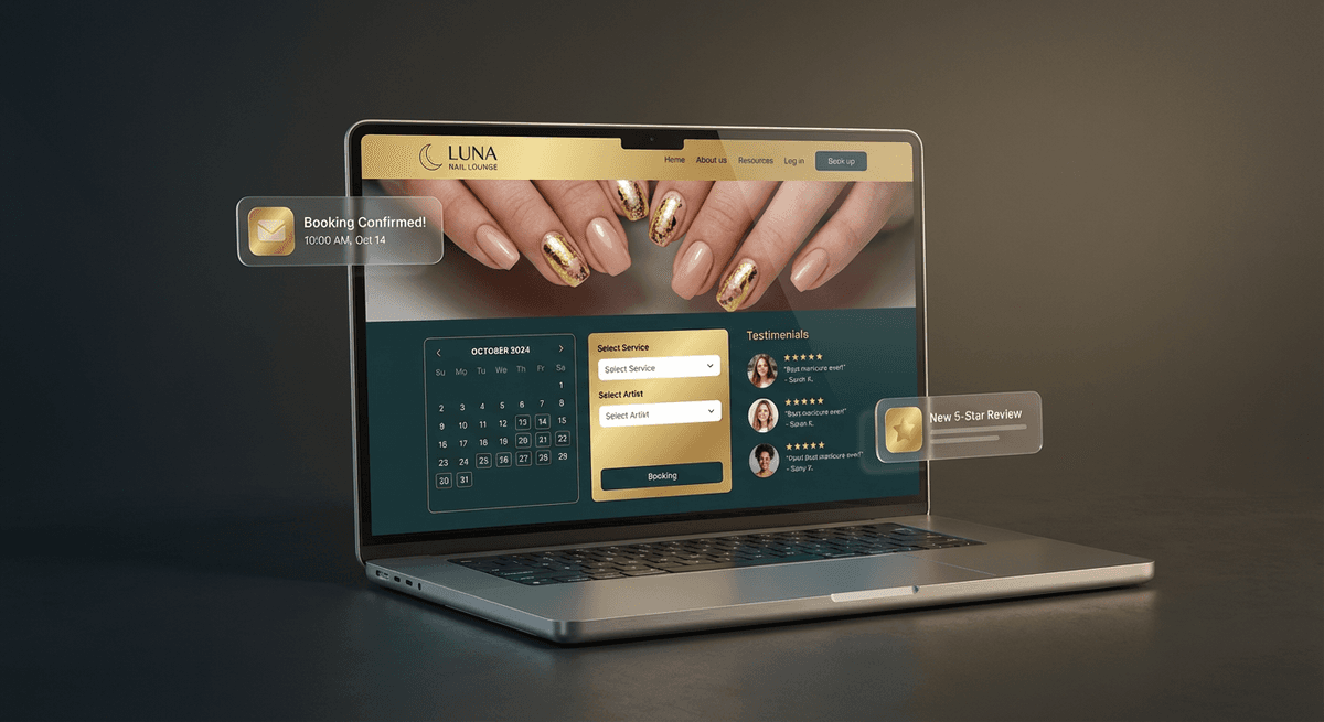 Professional beauty salon website preview